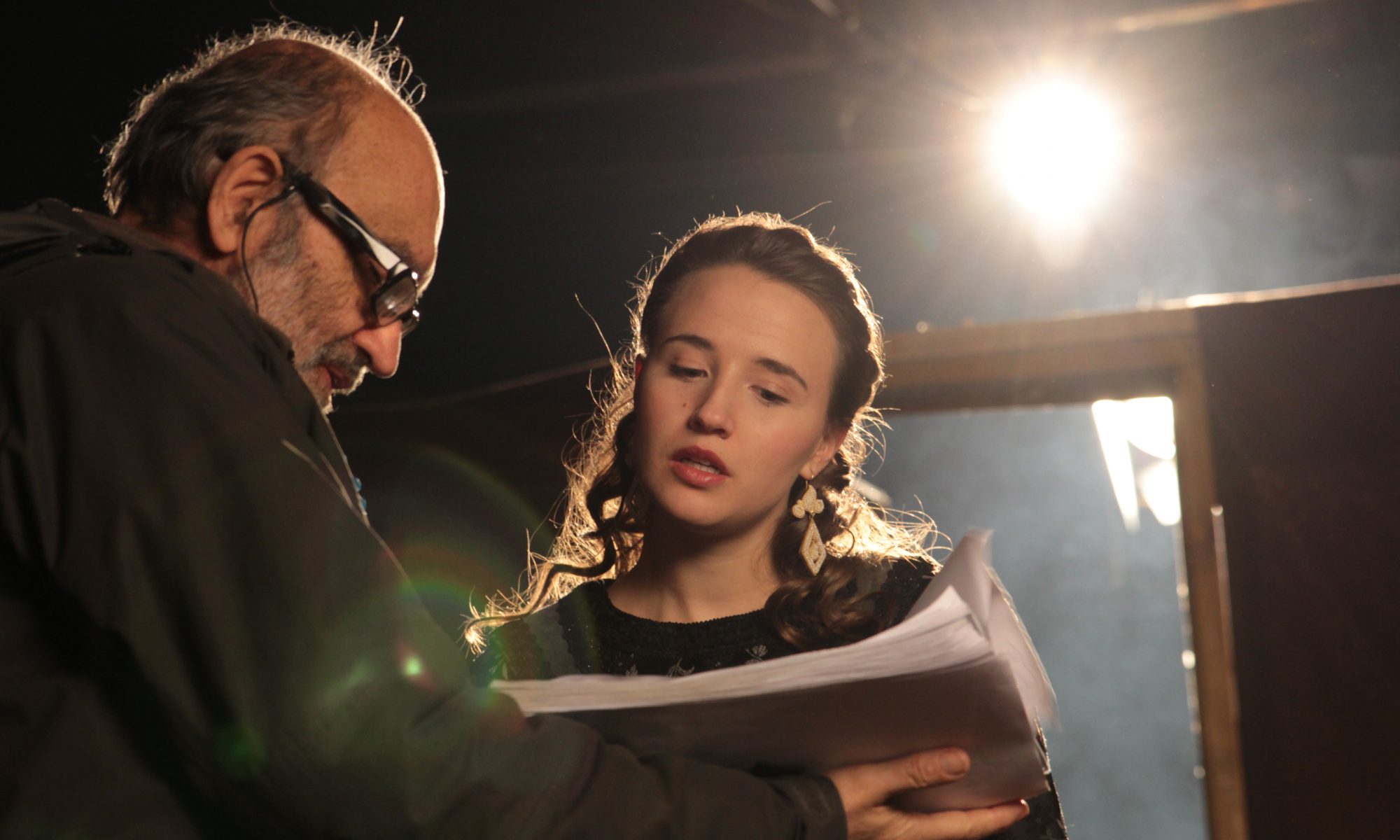 Las Mujeres de Cervantes en el set de filmación